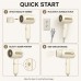 1300W Compact Hair Dryer with Nozzle, Champagne Gold Model MD-10