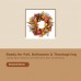 Fall Pumpkin Wreath 50 cm Artificial Autumn Harvest Door Wreath with Maple Leaves, Pumpkins, Berries, Pinecones & Twig Base Halloween Thanksgiving Front Door Wall Décor