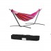 MSW Furniture High Quality Hammock with Space Saving Steel Stand Includes Portable Carrying Case