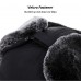 Winter Trapper Hat, Faux Fur Face Cover, Black, One Size