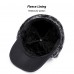 Winter Trapper Hat, Faux Fur Face Cover, Black, One Size