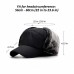 Winter Trapper Hat, Faux Fur Face Cover, Black, One Size