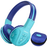 SIMOLIO Bluetooth Headphones, Kids Over-Ear Headset with Limited Volume, Share Jack, EVA Hard Case - JH-711