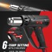 Heat Gun, 1800W Hot Air Gun with Variable Temperature Settings 122°F-1202°F, 4 Nozzle Attachments, Overload Protection Function for DIY, Crafts, Shrink Wrapping/Tubing, Paint Removing - HG5510