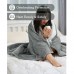 MaxKare Electric Heated Throw Blanket 153 x 127cm Sherpa Reversible Fast Heating Blanket with Auto-Off, 6 Heating Levels for Home, Office, Bed, Sofa (Grey_4933)