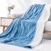 ENTIL Electric Heated Twin Sized Blanket 213 x 157 cm Microplush Full Body Blanket with Auto-Off, 4 Heating Levels for Home, Office, Bed, Sofa (Blue_4655)