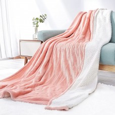 ENTIL Electric Heated Twin Sized Blanket 213 x 157 cm Microplush Full Body Blanket with Auto-Off, 4 Heating Levels for Home, Office, Bed, Sofa (Pink_4794)