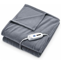 MaxKare Electric Heated Blanket Twin Size 62" x 84" Polar Fleece Full Body Blanket with Auto-Off 4 Temperature Settings for Home, Office, Bed, Sofa