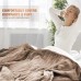 BASEIN Electric Heated Throw Blanket, 153 x 127 cm Soft Flannel Heating Blanket with Auto-Off, 10 Heating Levels, 9 Hour Timer for Home, Office, Bed, Sofa - OB05-001A