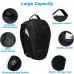 Helmet Bag, Waterproof Motorcycle Tail Bag Backpack with Waterproof Cover, Extra Cargo Net (Black)