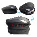 Helmet Bag, Waterproof Motorcycle Tail Bag Backpack with Waterproof Cover, Extra Cargo Net (Black)