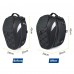 Helmet Bag, Waterproof Motorcycle Tail Bag Backpack with Waterproof Cover, Extra Cargo Net (Black)