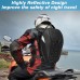 Helmet Bag, Waterproof Motorcycle Tail Bag Backpack with Waterproof Cover, Extra Cargo Net (Black)