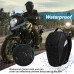 Helmet Bag, Waterproof Motorcycle Tail Bag Backpack with Waterproof Cover, Extra Cargo Net (Black)