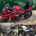 Helmet Bag, Waterproof Motorcycle Tail Bag Backpack with Waterproof Cover, Extra Cargo Net (Black)