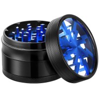 VIVOSUN 2.5" inch Herb Grinder, 4-Layer Aluminum Spice Grinder with Transparent Magnetic Lid, Mesh Screen for Home, Kitchen, Spices, Herbs - 01