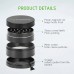 VIVOSUN 2" inch Herb Grinder, 4-Layer Aluminum Spice Grinder with Magnetic Lid, Mesh Screen for Home, Kitchen, Spices, Herbs (Black) - X002K6M67D