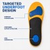 Full-Length Support Insoles with Arch and Heel Cushion, Men's 8/Women's 9