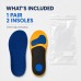 Full-Length Support Insoles with Arch and Heel Cushion, Men's 8/Women's 9