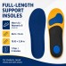 Full-Length Support Insoles with Arch and Heel Cushion, Men's 8/Women's 9