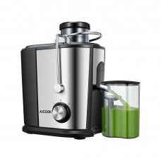 AICOOK 400W Dual-Speed Juicer 3" Wide Mouth Stainless Steel Extractor for Whole Fruits, Vegetables