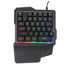 K7 Wired USB Gaming Keypad LED Backlight 35 Keys One-Handed Keyboard