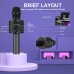 BONAOK Bluetooth Wireless Karaoke Microphone, 4-in1 Portable Handheld Mic with LED Lights, Karaoke Player for Kids, Adults - Q78