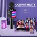 BONAOK Bluetooth Wireless Karaoke Microphone, 4-in1 Portable Handheld Mic with LED Lights, Karaoke Player for Kids, Adults - Q78