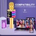 BONAOK Bluetooth Wireless Karaoke Microphone, 4-in1 Portable Handheld Mic with LED Lights, Karaoke Player for Kids, Adults - Q78