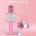 BONAOK Bluetooth Wireless Karaoke Microphone, 4-in1 Portable Handheld Mic with LED Lights, Karaoke Player for Kids, Adults - Q78