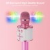 BONAOK Bluetooth Wireless Karaoke Microphone, 4-in1 Portable Handheld Mic with LED Lights, Karaoke Player for Kids, Adults - Q78