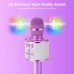 BONAOK Bluetooth Wireless Karaoke Microphone, 4-in1 Portable Handheld Mic with LED Lights, Karaoke Player for Kids, Adults - Q78