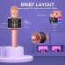 BONAOK Bluetooth Wireless Karaoke Microphone, 4-in1 Portable Handheld Mic with LED Lights, Karaoke Player for Kids, Adults - Q78