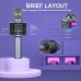 BONAOK Bluetooth Wireless Karaoke Microphone, 4-in1 Portable Handheld Mic with LED Lights, Karaoke Player for Kids, Adults - Q78