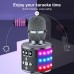 BONAOK Bluetooth Wireless Karaoke Microphone, 4-in1 Portable Handheld Mic with LED Lights, Karaoke Player for Kids, Adults - Q78
