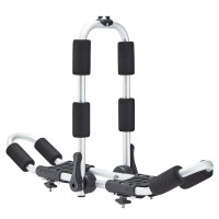 Kayak Roof Rack Set, 1 Pair Heavy-Duty Aluminum Alloy 2-In-1 J-Bar Roof Carrier for Kayaks, Canoes, Surfboards on Crossbar of Cars, SUVs - JFCR-004