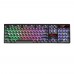 M300 Retro Punk USB Wired Backlit Gaming Desktop Keyboard,104 Key Round Keycap for PC and Mac - Rainbow Backlight Version