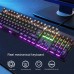 K30 USB Wired Gaming Mechanical Keyboard 104 Keys NKRO Luminous Blue Switch RGB Backlit Keyboard