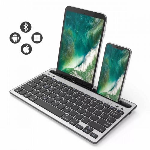 Dual Channel Multi Device Wireless Bluetooth Keyboard With Stand For Tablet Smartphone Windows Android Ios Pk908