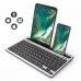 Dual Channel Multi-Device Wireless Bluetooth Keyboard with Stand for Tablet, Smartphone, Windows, Android, iOS - PK908