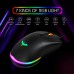 HV-KB558CM Rainbow LED Backlit USB Gaming Keyboard and Mouse Combo, 104 Keys, 4800 DPI Mouse