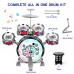 Kids Drum Set Toddler Musical Instrument Toy with Light-Up Bass Drum, Cymbal, Stool & Drumsticks 5-Piece Jazz Drum Kit for Boys Girls, Beginner Pretend Play Birthday Gift Kids Drum Set Toddler Musical Instrument Toy with Light-Up Bass Drum, Cymbal, Stool & Drumsticks 5-Piece Jazz Drum Kit for Boys Girls, Beginner Pretend Play Birthday Gift