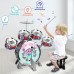 Kids Drum Set Toddler Musical Instrument Toy with Light-Up Bass Drum, Cymbal, Stool & Drumsticks 5-Piece Jazz Drum Kit for Boys Girls, Beginner Pretend Play Birthday Gift Kids Drum Set Toddler Musical Instrument Toy with Light-Up Bass Drum, Cymbal, Stool & Drumsticks 5-Piece Jazz Drum Kit for Boys Girls, Beginner Pretend Play Birthday Gift