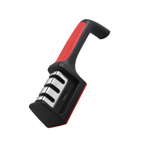 Stainless Steel Knife Sharpener Curve Handle 3 Stage Professional