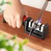 Stainless Steel Knife Sharpener Curve Handle 3 Stage Professional Kitchen Use, for Steel and Ceramic Knives in all Sizes