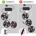 3-Pack LED Light Strip, Color Changing LED Lights SMD 5050 RGB Strips Lights with Remote Controller - 12M/39.3ft