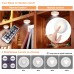 Wireless LED Puck Lights, 4000K Warm White Cabinet Night Light with Remote Control for Cabinets, Closets, Kitchen, Bedroom, Home (6-Pack)