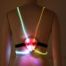  LED Reflective Vest Harness Adjustable Light-Up Safety Waistband with Optical Fiber Tubes, Colorful Glow, 40–80cm Waist Outdoor Night Running, Cycling, Walking