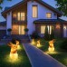 LED Rabbit Sculpture, Full Size IP44 Rainproof Animal Shaped Landscape Lamp for Garden, Lawn, Yard, Outdoor