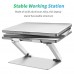 Aluminum Laptop Stand, Adjustable Riser Holder Computer Stand with Multi-Angle, Heat Vent for 10-17" inch Laptops